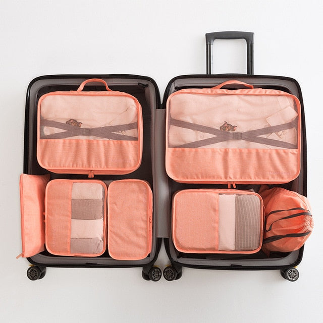 ONEUP 1 Set High-grade Suitcase Organizer Shoes Organizer Set Luggage Organizer Laundry Pouchs packing Set Travel Storage Bag