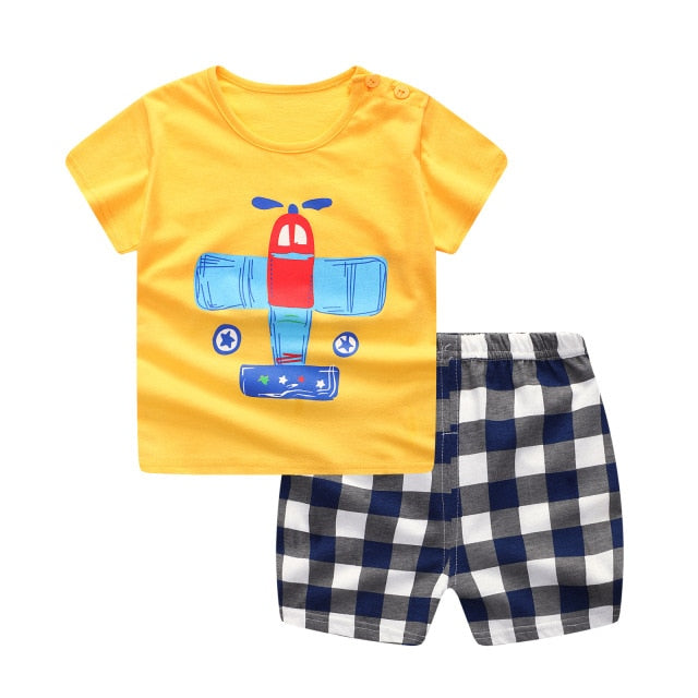 Children's Wear 2018 spring Summer Baby kids Boys Sports casual Suit boy T-shirt + jeans 2pc Set Children's Clothes kids clothes