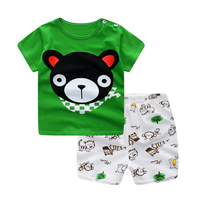 Children's Wear 2018 spring Summer Baby kids Boys Sports casual Suit boy T-shirt + jeans 2pc Set Children's Clothes kids clothes