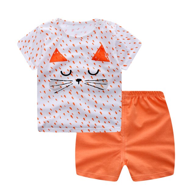 Children's Wear 2018 spring Summer Baby kids Boys Sports casual Suit boy T-shirt + jeans 2pc Set Children's Clothes kids clothes