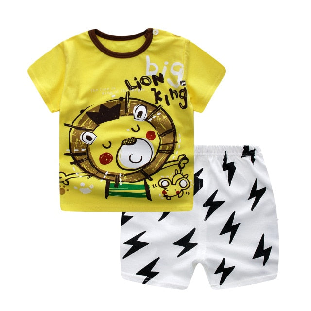 Children's Wear 2018 spring Summer Baby kids Boys Sports casual Suit boy T-shirt + jeans 2pc Set Children's Clothes kids clothes