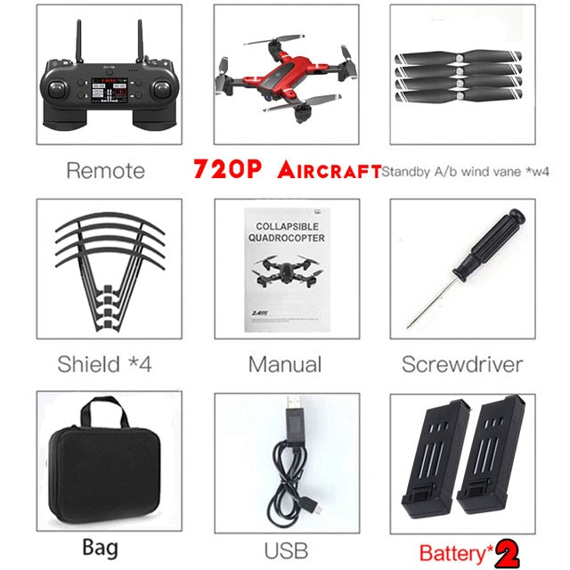 HJ68 Foldable Profissional Drone With Camera 4K HD Selfie Auto Follow WiFi FPV Wide Angle RC Quadcopter Helicopter Toy S167 G901
