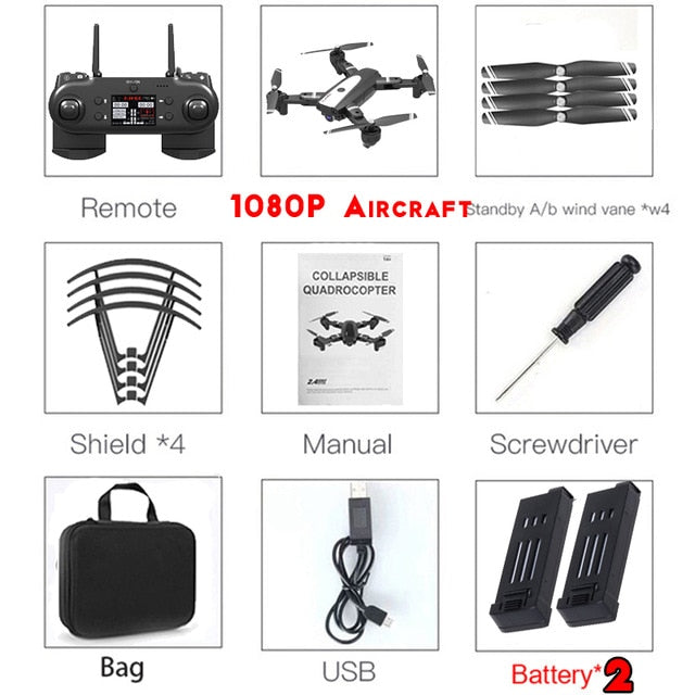 HJ68 Foldable Profissional Drone With Camera 4K HD Selfie Auto Follow WiFi FPV Wide Angle RC Quadcopter Helicopter Toy S167 G901