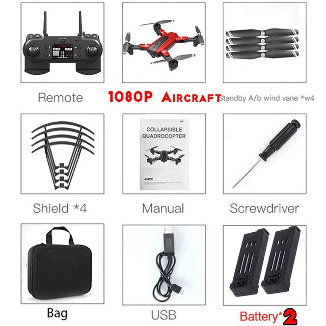 HJ68 Foldable Profissional Drone With Camera 4K HD Selfie Auto Follow WiFi FPV Wide Angle RC Quadcopter Helicopter Toy S167 G901