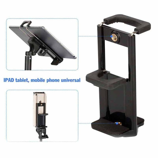 Extendable 34-102cm Adjustable Tripod Stand Mount Holder Clip For Live For Youtube Camera Phone Table Holder Bracket For HUAWEI