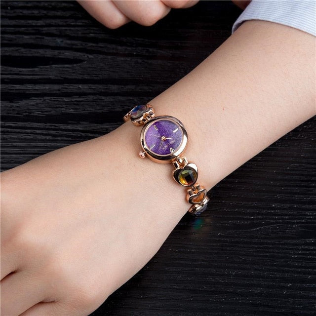 Women's Watches Vintage montre femme Relogio feminino Women Bracelet Watch Ladies Brand Luxury Female Rhinestones Jewelry D7