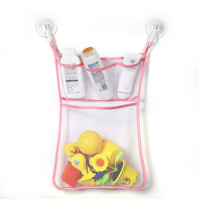 Baby Toy Mesh Bag Bath Bathtub Doll Organizer Suction Bathroom Bath Toy Stuff Net Baby Kids Bath Bathtub Toy Bath Game Bag Kids
