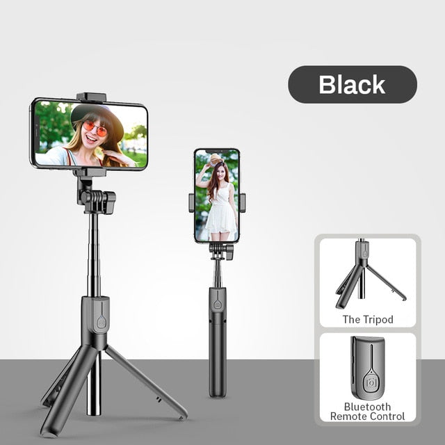 4in1 Wireless bluetooth Selfie Stick LED Ring light Extendable Handheld Monopod Live Tripod for iPhone X 8 Android smartphone