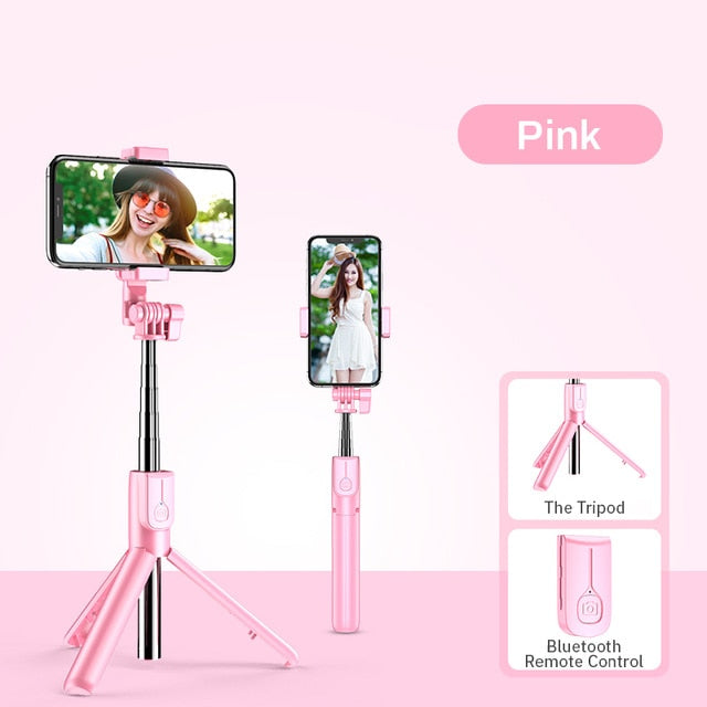 4in1 Wireless bluetooth Selfie Stick LED Ring light Extendable Handheld Monopod Live Tripod for iPhone X 8 Android smartphone