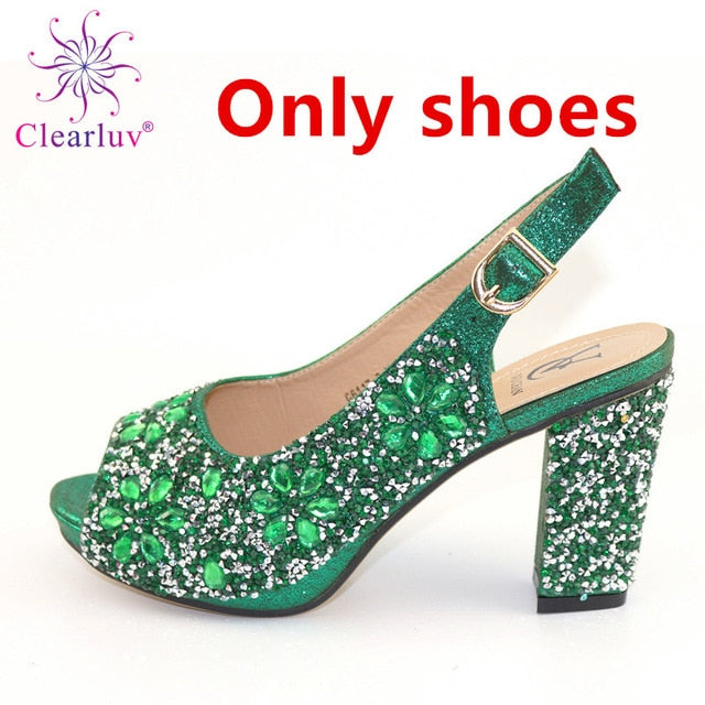 Italian Shoes with Matching Bags 2020 Shoe and Bag Set for Party In Women Nigerian Women Party Pumps with Purse Women High Heels