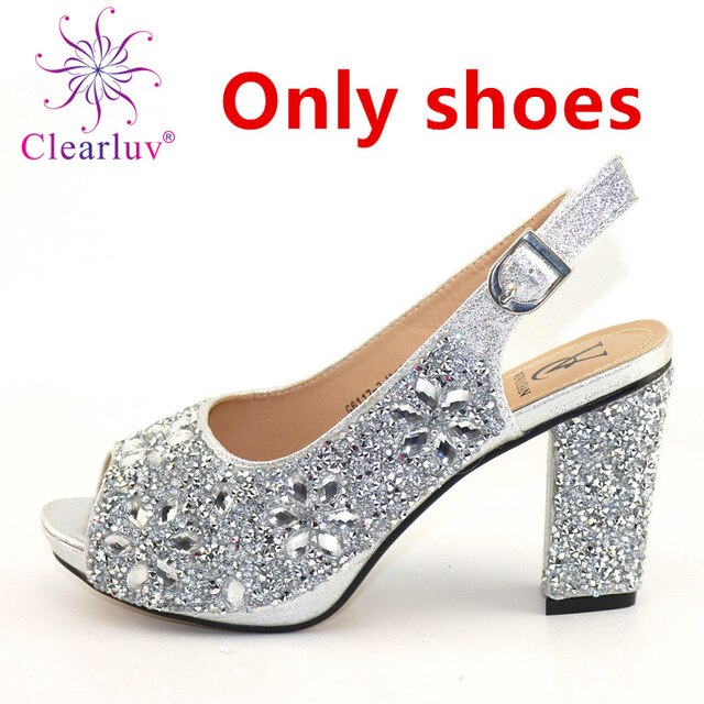 Italian Shoes with Matching Bags 2020 Shoe and Bag Set for Party In Women Nigerian Women Party Pumps with Purse Women High Heels