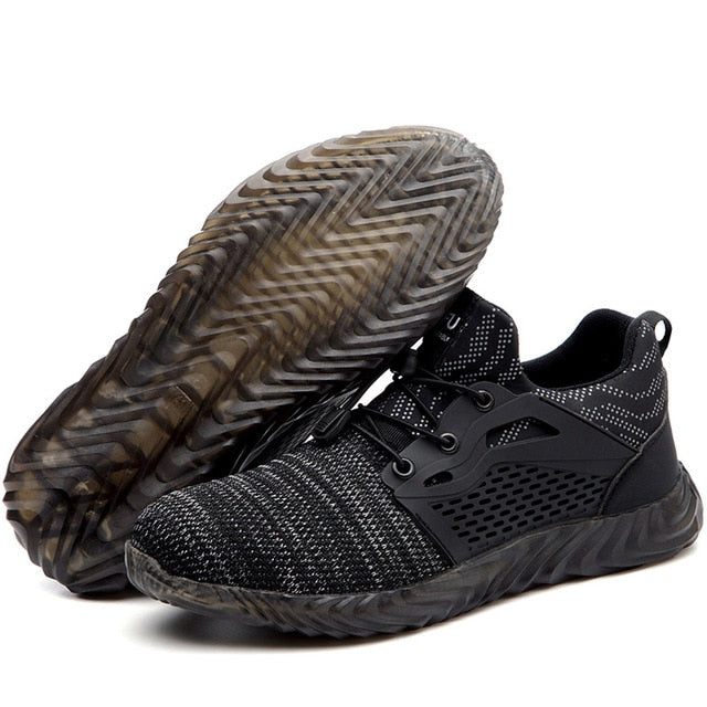 Women and Men's Steel Toe Work Safety Shoes Breathable Sneakers Puncture Proof Boots Comfortable Industrial Shoes for Men