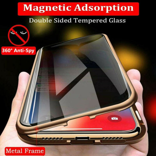 360° Double Tempered Glass Magnetic Phone Case Cover For Iphone 11 /11pro /11pro max Luxury Magnet Front Back Glass Dropship