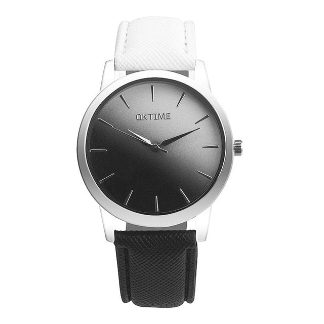 Women watch Gradient color Colorful Retro Rainbow Design Leather Band Analog Alloy Quartz Wrist Watch Bracelet watch Gift YE1