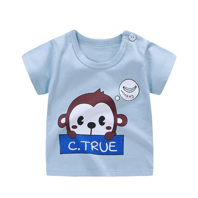 Unini-yun New Summer Baby T Shirt for Girls Kids Clothes Short Sleeve Cartoon T-Shirt Baby Girl Tops Tee Toddler Girl Clothes