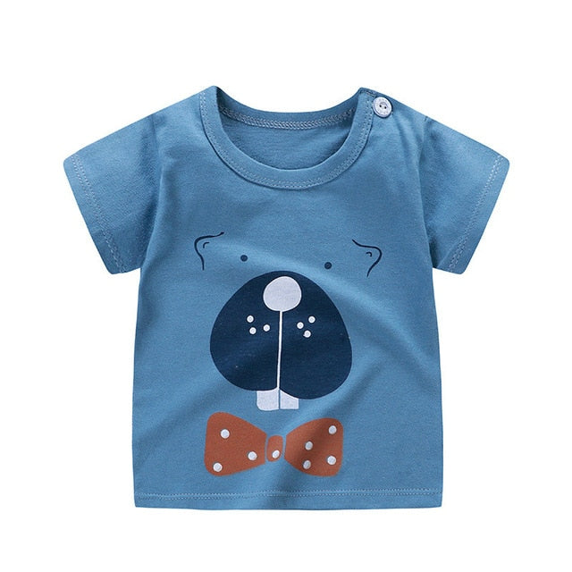 Unini-yun New Summer Baby T Shirt for Girls Kids Clothes Short Sleeve Cartoon T-Shirt Baby Girl Tops Tee Toddler Girl Clothes