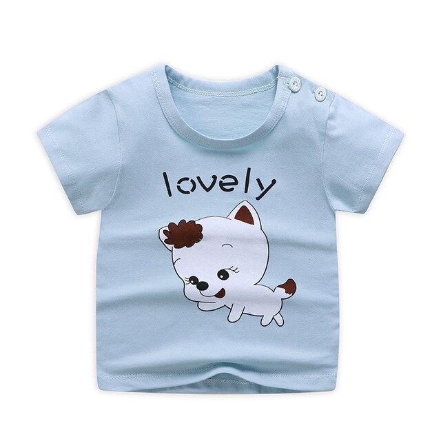 Unini-yun New Summer Baby T Shirt for Girls Kids Clothes Short Sleeve Cartoon T-Shirt Baby Girl Tops Tee Toddler Girl Clothes
