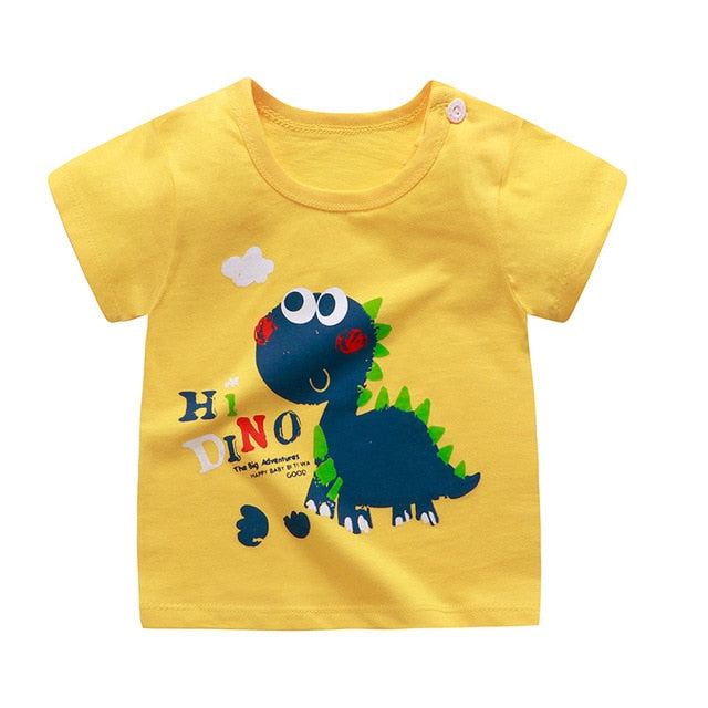Unini-yun New Summer Baby T Shirt for Girls Kids Clothes Short Sleeve Cartoon T-Shirt Baby Girl Tops Tee Toddler Girl Clothes