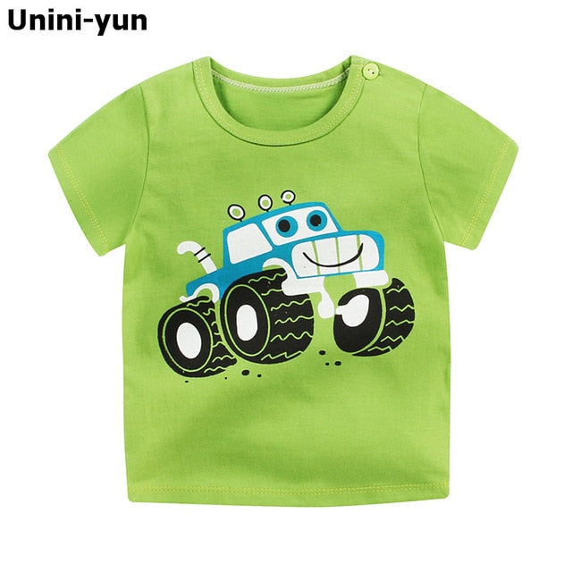 Unini-yun New Summer Baby T Shirt for Girls Kids Clothes Short Sleeve Cartoon T-Shirt Baby Girl Tops Tee Toddler Girl Clothes