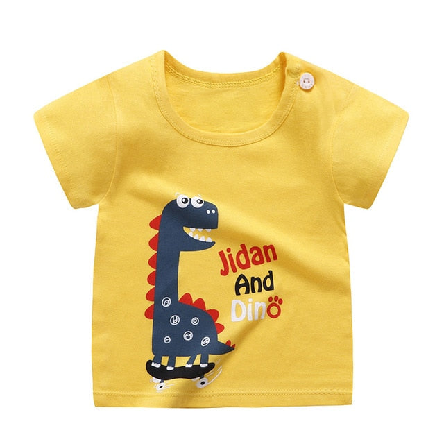 Unini-yun New Summer Baby T Shirt for Girls Kids Clothes Short Sleeve Cartoon T-Shirt Baby Girl Tops Tee Toddler Girl Clothes
