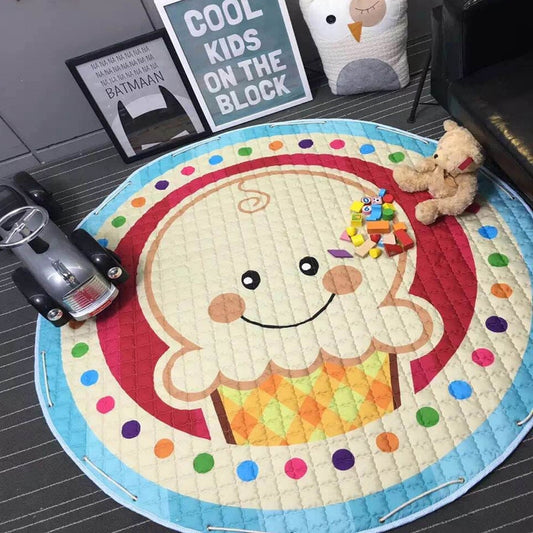 Colorful Children Playing Blanket Toy Storage Bag Kid's Toy Organizer Baby Kawaii Carpet
