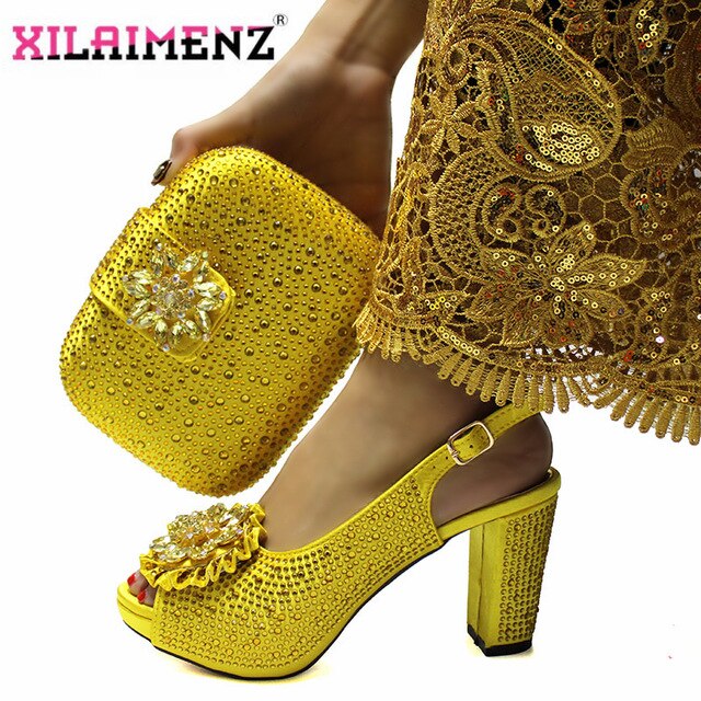 High Quality Italian New Design Matching Shoes and Bag Set in Teal Color Comfortable Heels Lady Shoes and Bag for Party