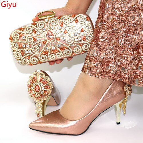 doershow wine Shoe and Matching Bag Set African Shoes and Matching Bags Italian Matching Shoes and Bags for ladyPartys!SYT1-6