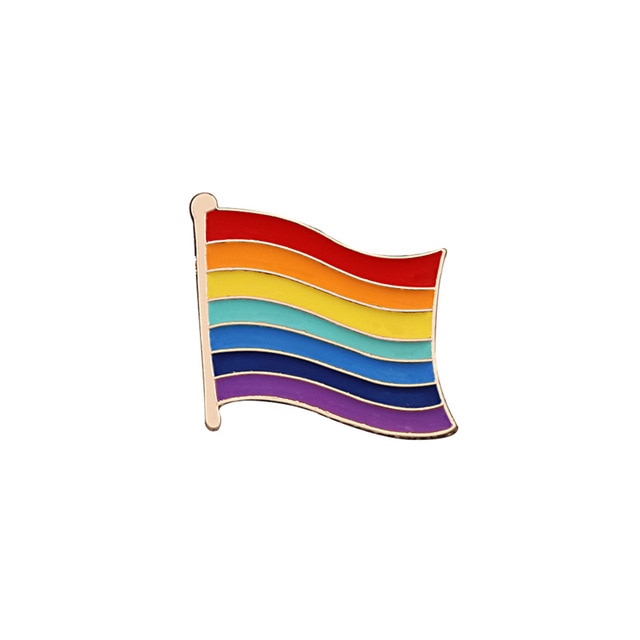 9 Style LGBT Design Rainbow Creative Heart Yeh Finger Pin Brooch Metal Pins Badge Denim Enamel Lapel Jewelry Gift women unsix