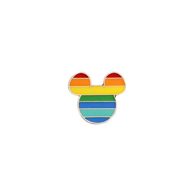 9 Style LGBT Design Rainbow Creative Heart Yeh Finger Pin Brooch Metal Pins Badge Denim Enamel Lapel Jewelry Gift women unsix