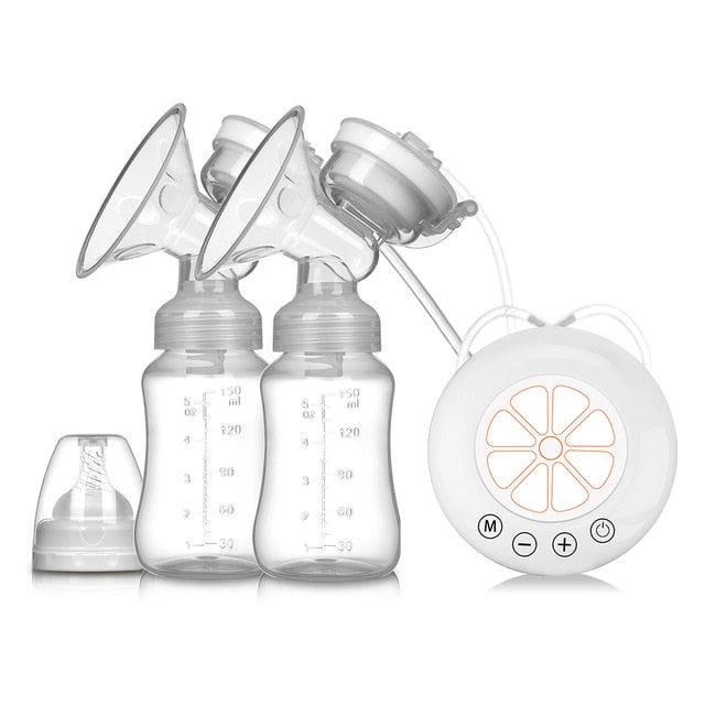 Single/Double Electric Breast Pump USB Electric Breast Pump With Baby Milk Bottle Cold Heat Pad BPA free Powerful Breast Pumps