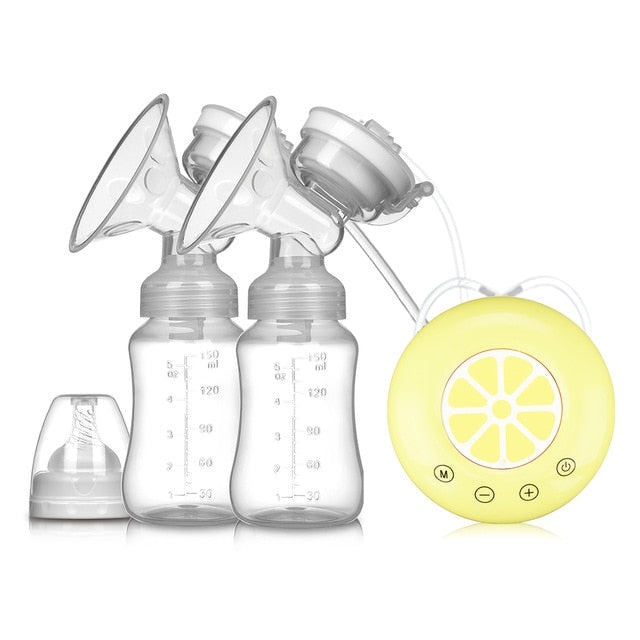 Single/Double Electric Breast Pump USB Electric Breast Pump With Baby Milk Bottle Cold Heat Pad BPA free Powerful Breast Pumps