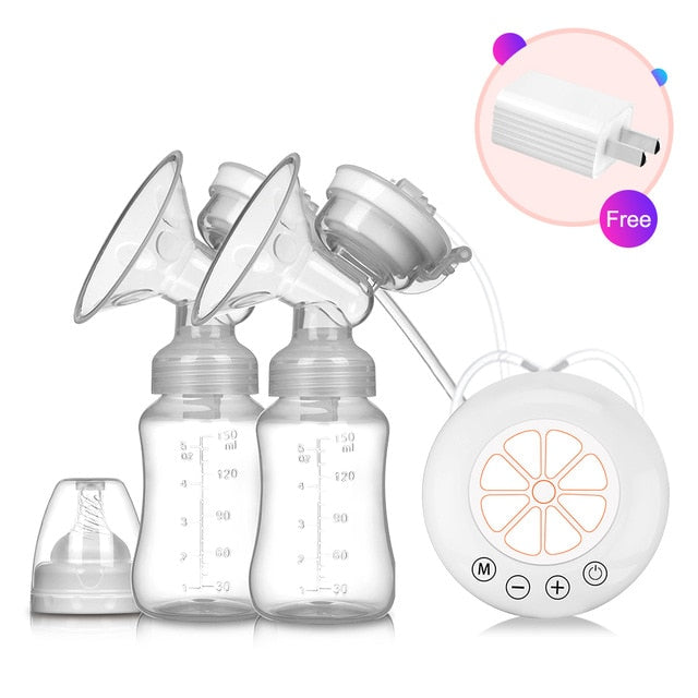 Single/Double Electric Breast Pump USB Electric Breast Pump With Baby Milk Bottle Cold Heat Pad BPA free Powerful Breast Pumps