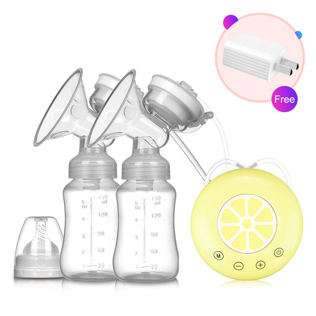 Single/Double Electric Breast Pump USB Electric Breast Pump With Baby Milk Bottle Cold Heat Pad BPA free Powerful Breast Pumps