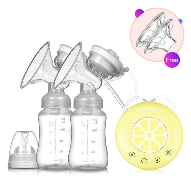 Single/Double Electric Breast Pump USB Electric Breast Pump With Baby Milk Bottle Cold Heat Pad BPA free Powerful Breast Pumps