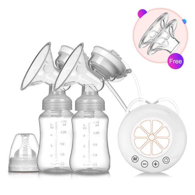 Single/Double Electric Breast Pump USB Electric Breast Pump With Baby Milk Bottle Cold Heat Pad BPA free Powerful Breast Pumps