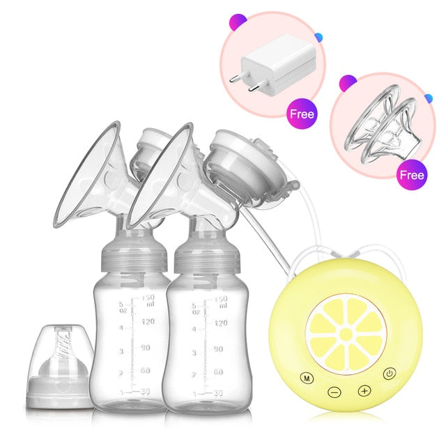 Single/Double Electric Breast Pump USB Electric Breast Pump With Baby Milk Bottle Cold Heat Pad BPA free Powerful Breast Pumps