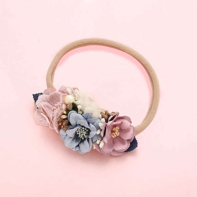 BalleenShiny Princess Flower Headband Newborn Baby Boy Girl Artificial Floral Photography Prop Hair Accessories Infant Headwear