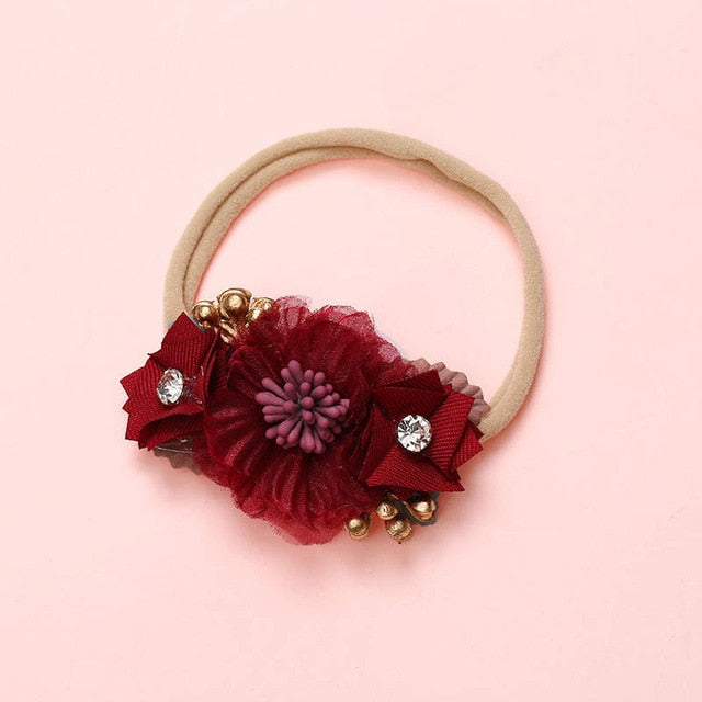 BalleenShiny Princess Flower Headband Newborn Baby Boy Girl Artificial Floral Photography Prop Hair Accessories Infant Headwear