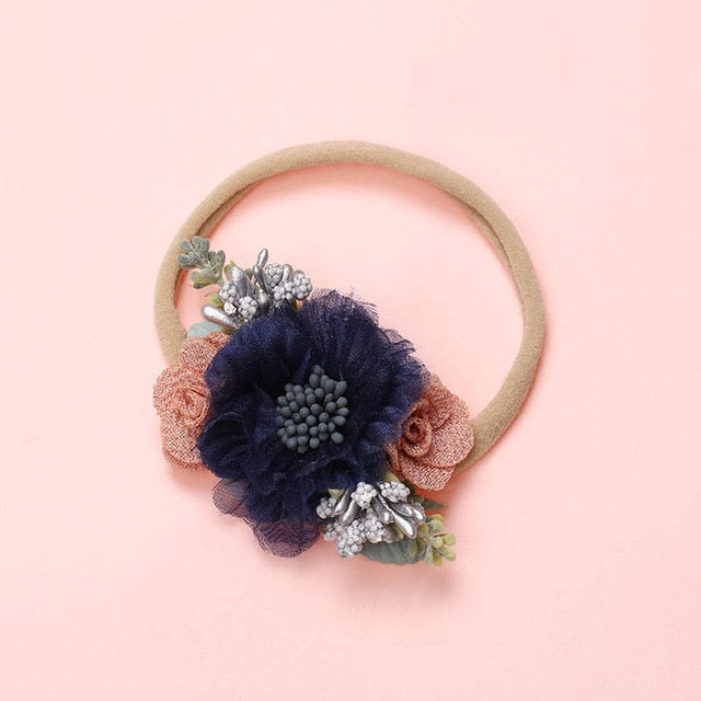 BalleenShiny Princess Flower Headband Newborn Baby Boy Girl Artificial Floral Photography Prop Hair Accessories Infant Headwear