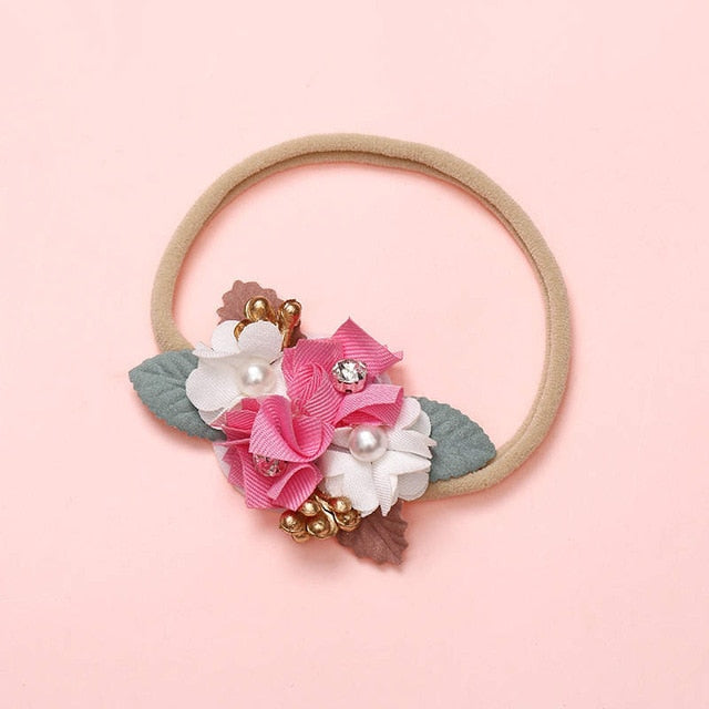 BalleenShiny Princess Flower Headband Newborn Baby Boy Girl Artificial Floral Photography Prop Hair Accessories Infant Headwear