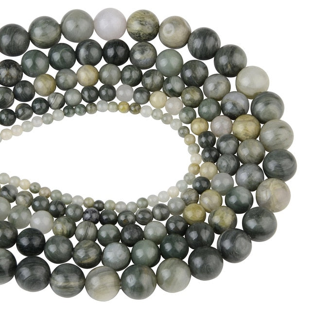 Chanfar 4 6 8 10 12mm Natural Stone Beads Black Lava Tiger Eye Bulk Loose Stone Beads For DIY Making Bracelet Necklace Jewelry