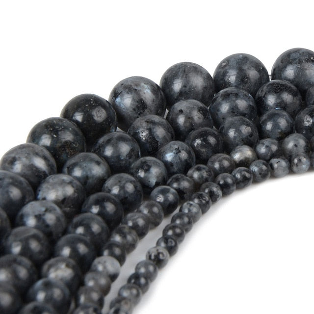 Chanfar 4 6 8 10 12mm Natural Stone Beads Black Lava Tiger Eye Bulk Loose Stone Beads For DIY Making Bracelet Necklace Jewelry
