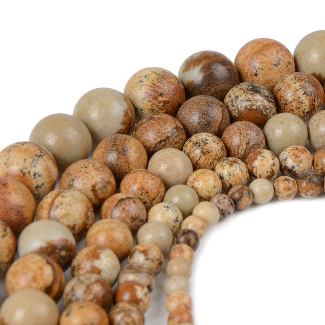 Chanfar 4 6 8 10 12mm Natural Stone Beads Black Lava Tiger Eye Bulk Loose Stone Beads For DIY Making Bracelet Necklace Jewelry