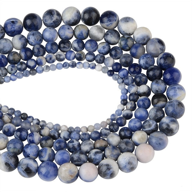 Chanfar 4 6 8 10 12mm Natural Stone Beads Black Lava Tiger Eye Bulk Loose Stone Beads For DIY Making Bracelet Necklace Jewelry