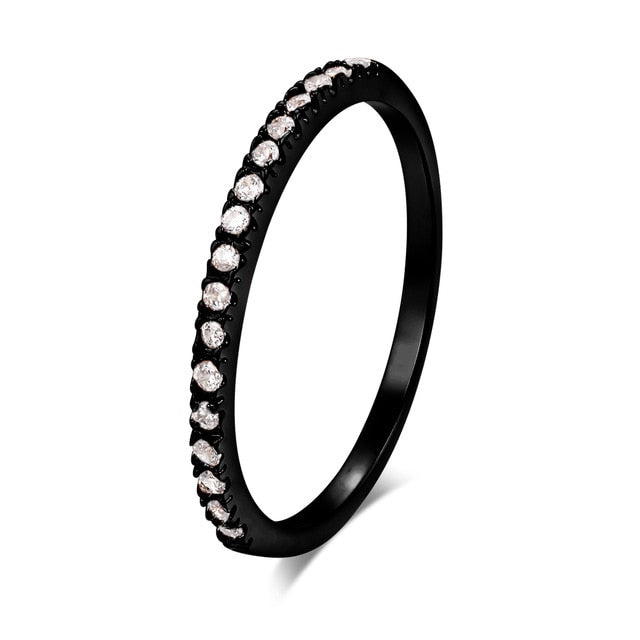 Micro Pave Cubic Zirconia Wedding/Engagement Rings White/Rose Gold Color Fashion Brand Crystal Ring Jewelry For Women DFR133