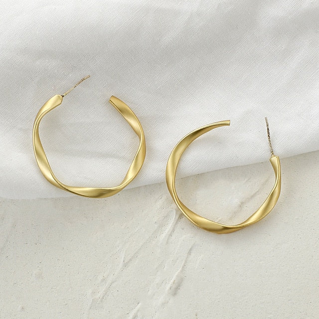 AENSOA Fashion Metal Statement Earrings 2020 Gold Color Geometric Earrings For Women Hanging Dangle Earring Earring Jewelry
