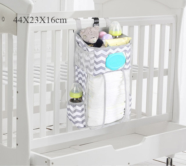 Baby Newborn Bed Storage Organizer Crib Hanging Storage Bag Caddy Organizer For Baby Essentials Bedding Set Diaper Storage Bag