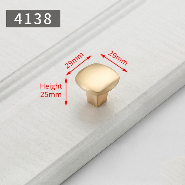 KAK Zinc Alloy Pearl Gold Cabinet Knobs Kitchen Door Handles Drawer Cupboard Door Handle Cabinet Handles for Furniture Hardware