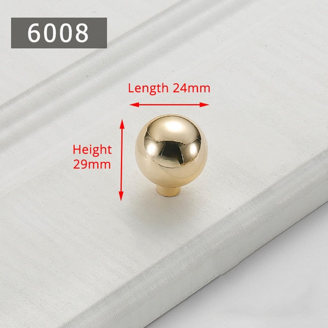 KAK Zinc Alloy Pearl Gold Cabinet Knobs Kitchen Door Handles Drawer Cupboard Door Handle Cabinet Handles for Furniture Hardware