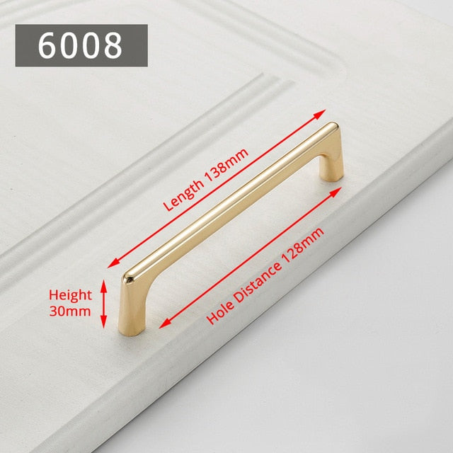 KAK Zinc Alloy Pearl Gold Cabinet Knobs Kitchen Door Handles Drawer Cupboard Door Handle Cabinet Handles for Furniture Hardware